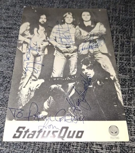 Status Quo 1973 Promo Photo Fully Signed  - Picture 1 of 8