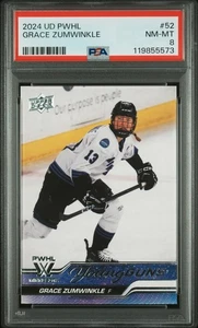 2024 Upper Deck Pwhl 1ST Edition Grace Zumwinkle #52 Young Guns Rookie PSA 8 - Picture 1 of 2