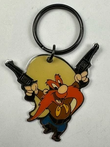 Vintage 1990 Yosemite Sam Looney Tunes Warner Bros. Metall Schlüsselanhänger unbenutzt - Bild 1 von 5