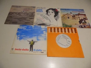 Five Italian Music 45rpm Records by Lucio Dalla - Picture 1 of 4