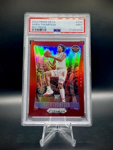 ❤️2023-24 Panini Prizm Deca #294 Amen Thompson True Red/199 PSA 9 Rookie RC - Imagen 1 de 4