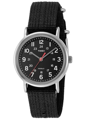 TIMEX Weekender Central Park T2N647 esfera negra correa de nailon cuarzo 38 m... - Imagen 1 de 4