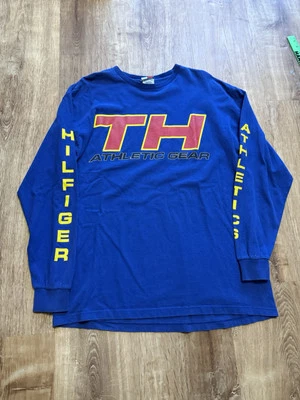 Camiseta Camisa De Colección Tommy Hilfiger Equipo Atlético Deletreada M Hecha en EE. UU. De Colección Azul Foto 1 de 4