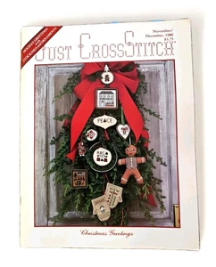 Rivista punto croce Just novembre - dicembre 1986 calze natalizie ornamenti - Foto 1 di 8