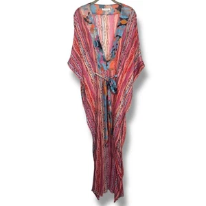 Diane Von Furstenberg Soleil Swim Sheer Cover Up Dress Kaftan - Picture 1 of 13