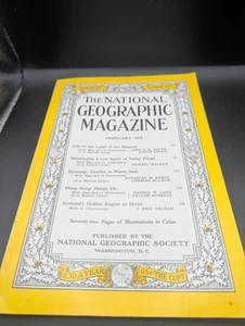 National Geographic Magazine February 1954 Fish Men Cousteu Vintage Coca Cola Ad - Foto 1 di 7