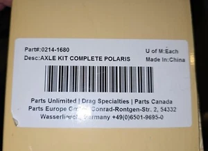 Moose Racing 0214-1680 Complete Axle Kit New - Picture 1 of 1