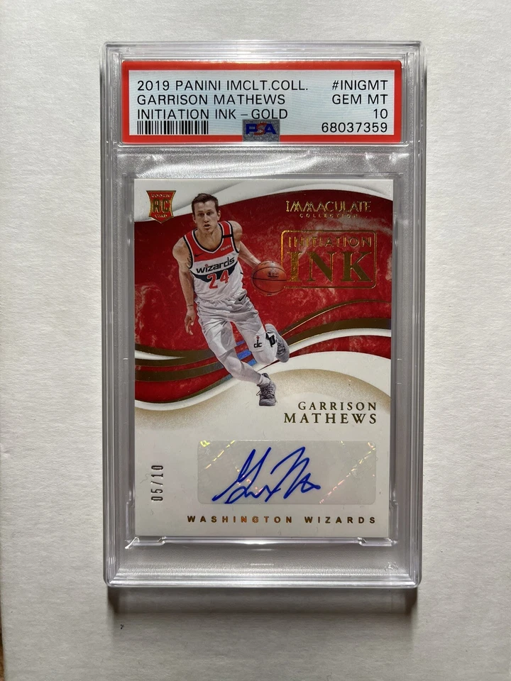 Garrison Mathews 2019-20 Immaculate Initiation Ink Gold Rookie Auto /10 PSA 10 - Image 1 of 1