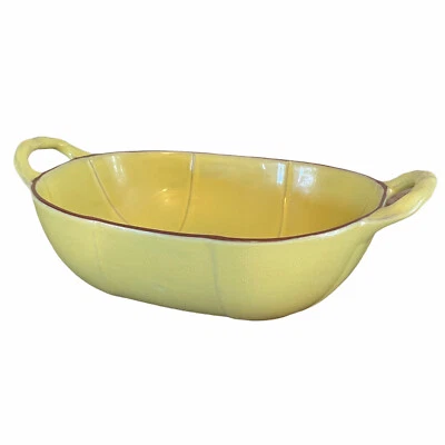 Yellow Bowl home essentials and beyond organics collection serving fruit handles - Image 1 of 4