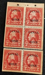 Canal Zone 101a VG to F+ stuck to interleaving, bottom pr separated, Scott $200 - Picture 1 of 1