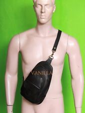 Men Leather Chest Bag Pack Travel Sport Shoulder Sling Bags Cross Body Backpack