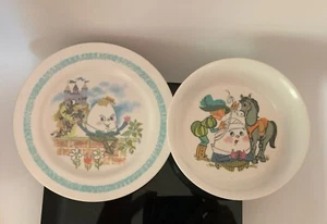 Vintage 1970s Oneida Deluxe HUMPTY DUMPTY Children’s Plastic Plate & Bowl Set - Picture 1 of 5