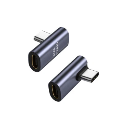 90 Degree USB C Male to USB-C Female Adapter Data Right Angled Converters* - Image 1 of 4