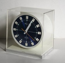 ♥ OROLOGIO TULIP CLOCK RHYTHM 4 JEWELS JAPAN VINTAGE SPACE AGE DESIGN plexiglass