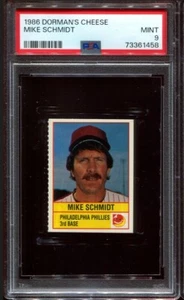 PSA 9 MINT 1986 DORMAN'S CHEESE MIKE SCHMIDT PHILLIES 61458 SD266 - Picture 1 of 1