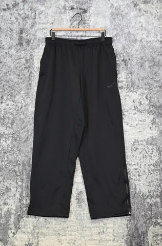 Nike Stanford Cardinals Double Black Dri Fit Sweatpants Size L Large Cover