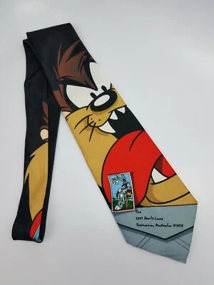 Corbata Taz de colección de estampillas de Looney Tunes para hombre Foto 1 de 4