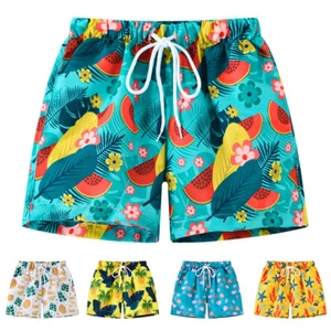 Boys Printed Holiday Beach Pool Swimming Bottoms Shorts Kids Swim Trunks ∂ - Picture 1 of 24