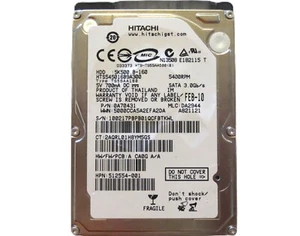 Hitachi HTS545016B9A300 0A70431 MLC:DA2944 (100) 160gb 2.5" Sata Thailand FEB-10 - Picture 1 of 1
