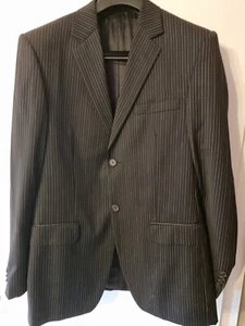 GIANNI VERSACE COUTURE Herren Designersakko Anzug Jacke Größe 48 Sakko Schwarz - Bild 1 von 2