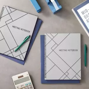 2 Pack Meeting Notebooks for Work, Spiral-Bound Daily Planner for Project Manage - Picture 1 of 8