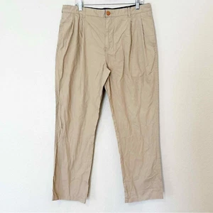 Only NY Pants Mens Casual Pleated Chino Cotton Tan Size 36 NWT - Picture 1 of 8