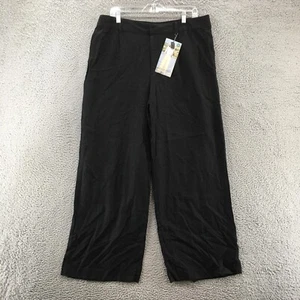 Sound Style Trouser Wide-Leg Dress Pants Womens 14/32 Black High Rise Casual NEW - Picture 1 of 14