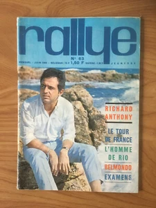 RALLYE N°63 06/1964 RICHARD ANTHONY BELMONDO Tour de France  L21 - Imagen 1 de 1