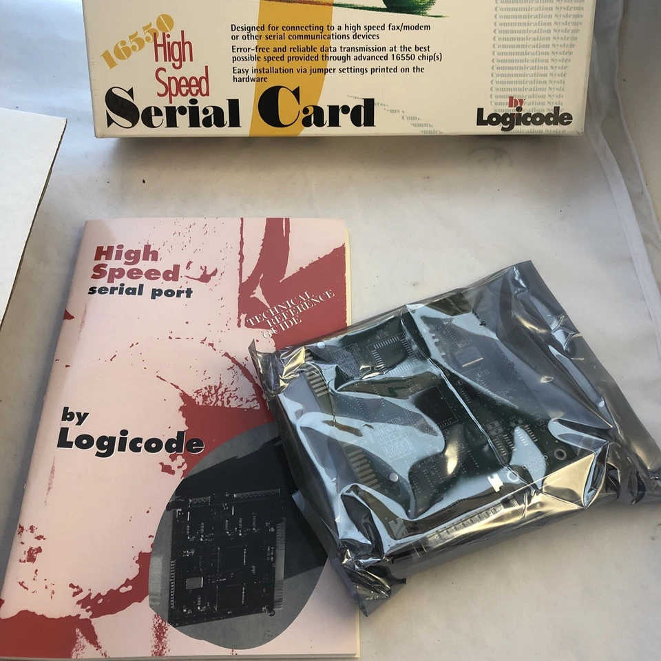 NEW ISA 8-Bit 16550 High Speed Serial Card XT AT - HSP-1P - By Logicode 25 Pin - Image 1 of 4