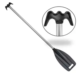 Pactrade Marine Boat Kayak Raft Paddle & Hook 4ft Anodized Aluminum Shaft Blade - Picture 1 of 8