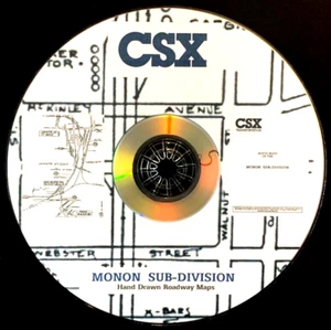 CSX 1995 Monon Sub-Division Hand Drawn Roadway Maps PDF Pages on DVD - Picture 1 of 6