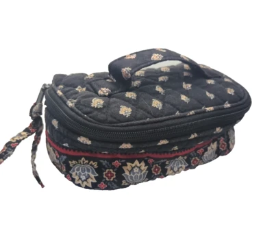 Vera Bradley Classic Black Small Travel Bag Jewlery Makeup Cosmetic - Image 1 of 4