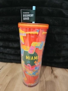 Starbucks Miami Discovery Series Venti 24oz Cold Cup Travel Tumbler NEW - Picture 1 of 5