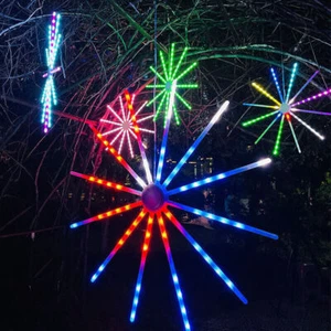 Smart USB Firework LED Fairy string Light RGBIC WS2812B Meteor Starburst lights - Picture 1 of 16