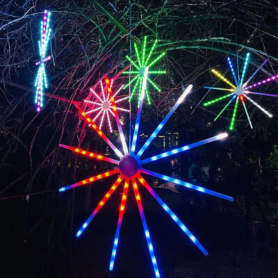 Smart USB Firework LED Fairy string Light RGBIC WS2812B Meteor Starburst lights - Image 1 of 4