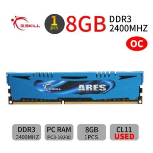 G.Skill Ares 8GB DDR3 OC 2400MHz PC3-19200U Overclocking Desktop PC Memory SDRAM - Picture 1 of 6