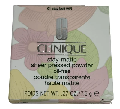 CLINIQUE Stay-Matte Sheer Pressed Powder - 01 Stay Buff (VF) - 0.27 OZ / 7.6 g - Image 1 of 4