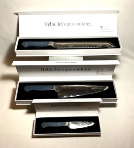 MEREN ~ Set (3) CHEF - SERRATED - PARING KNIVES (Quality AUS-10 Steel) New+Boxed - Picture 1 of 9