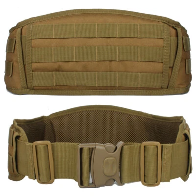 Military Duty Utility Adjustable Tactical Padded Patrol Molle Battle Belt Pouch - Image 1 of 4