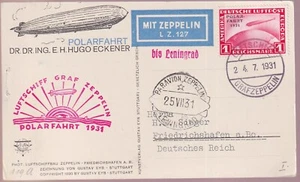 Luft-/Flug-/Zeppelin,LZ 127 Polarfahrt, Mi. 456, 24.7.31, Bordpost bis Leningrad - Bild 1 von 2