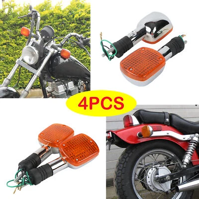 4 Turn Signal Blinker Lights Fit For Honda Shadow 500 VT500C Rebel CA250 CMX250 - Image 1 of 4