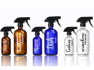 (6) Cleaner Labels Bundle, 16 oz spray bottle label, Essential Oil label,Decals - Bild 1 von 7