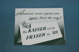 1949 Kaiser Frazer Sales Brochure Fold Out  - Imagen 1 de 4