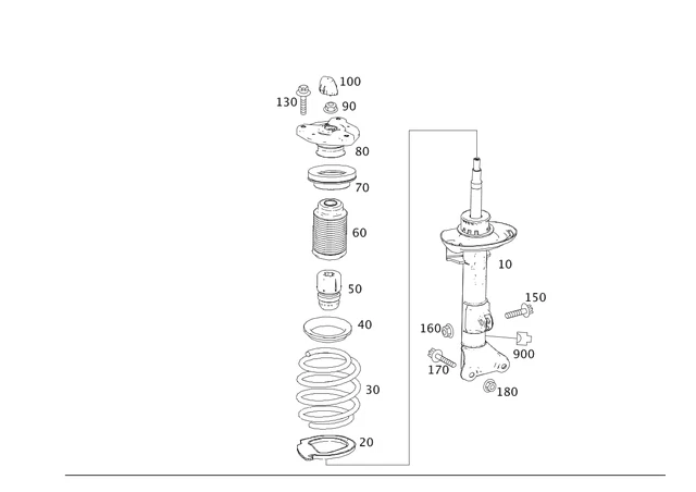Muelle helicoidal delantero original Mercedes Benz C350C250 2008-2015 OE 2043211304 Foto 1 de 1