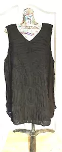 Coldwater Creek Blusa Mujer Negra Sin Mangas Forrada Talla 2x Muy Favorecedora - Imagen 1 de 5