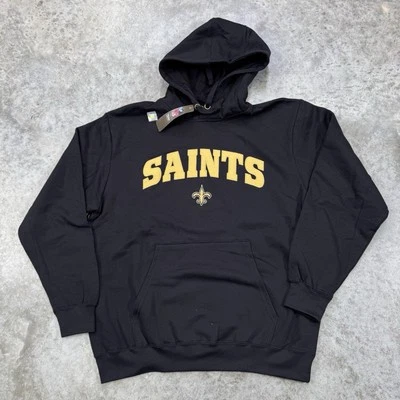 Sudadera De Colección New Orleans Saints Para Hombre Grande Sudadera con Capucha Pullover NFL NUEVA CON ETIQUETAS Negra Foto 1 de 4