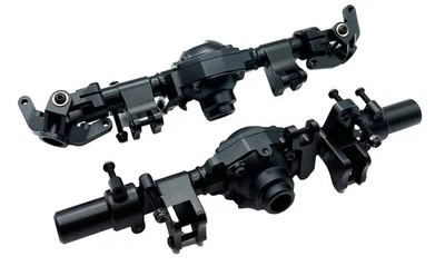 RCE1970BK BLACK ALUMINUM AXLE HOUSING SET (FRONT & REAR) FOR CEN FORD F-450 - Image 1 of 2