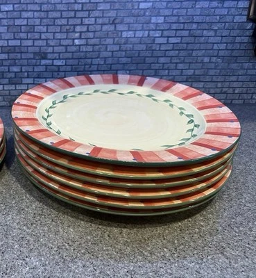 6 Six Pfaltzgraff NAPOLI 11.75" Stoneware Dinner Plates. Other items available - Image 1 of 2