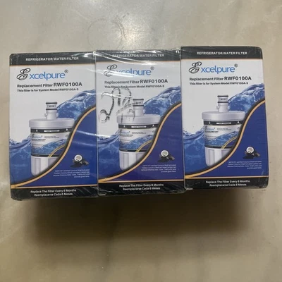 Water Filter Replacement RWF1100A 3 Pack For Samsung Refrigerator EXCELPURE - Image 1 of 4