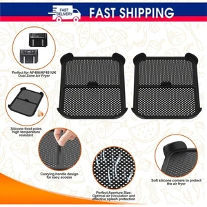 2x Protector contra salpicaduras de freidora de aire de acero inoxidable para accesorios Ninja AF400/AF451/DZ401 - Imagen 1 de 9